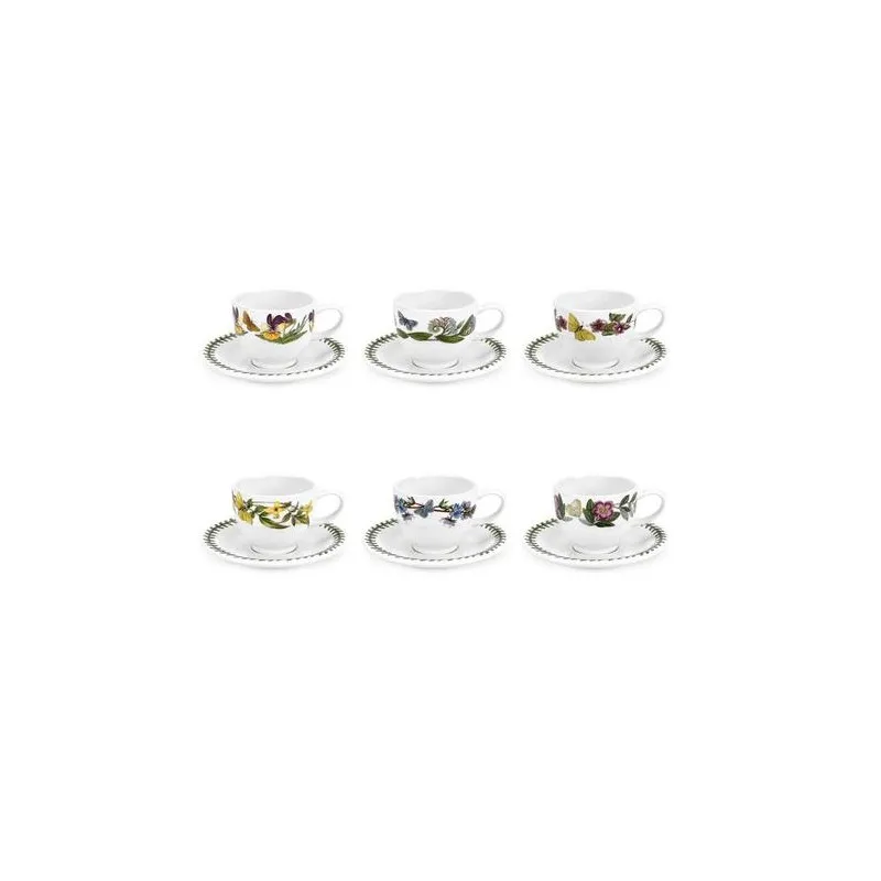 Portmeirion Botanic Garden Set 6 Tazze Caffè 0.1 L con Piattino Miglior Prezzo