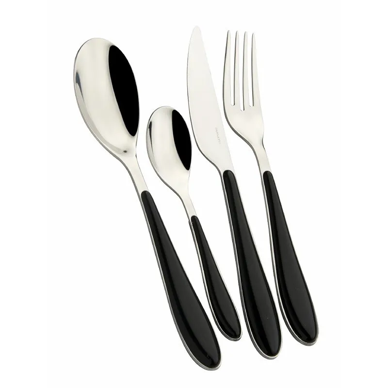 Bugatti Set Posate Colorate Gioia 24 Pz Nero Spedizione Espresso