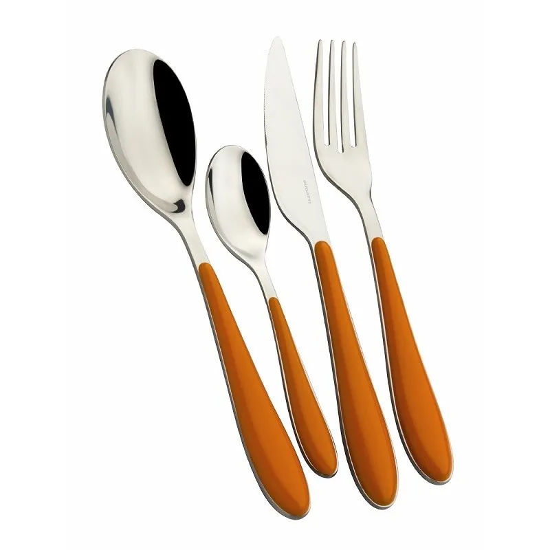 Bugatti Set Posate Colorate Gioia 24 Pz Arancio Prezzo Basso
