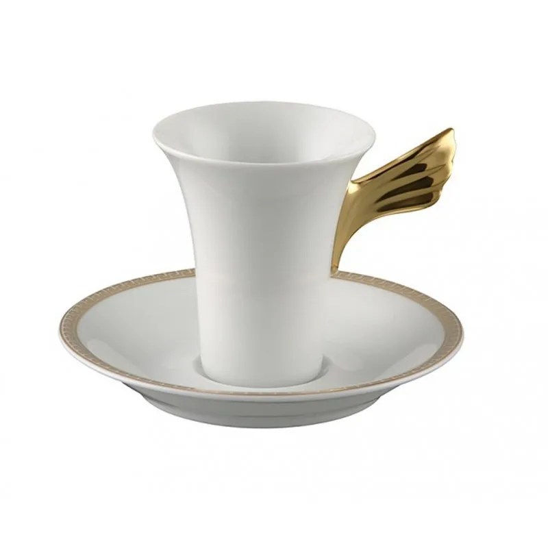 Versace Medaillon Meandre D‘Or Tazza Caffè Espresso con Piattino Prezzo Basso