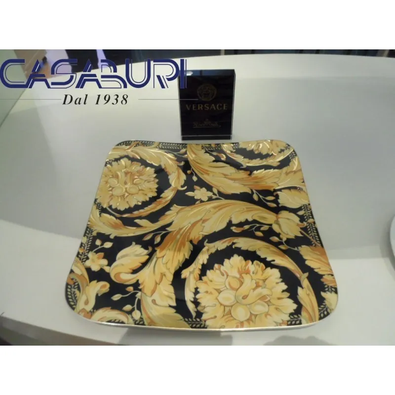 Spedito Oggi Versace Vanity Piatto Segnaposto Quadrato 33 cm