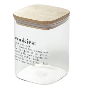 Reso Gratuito Victionary cookies barattolo in vetro con coperchio in bamboo 1l