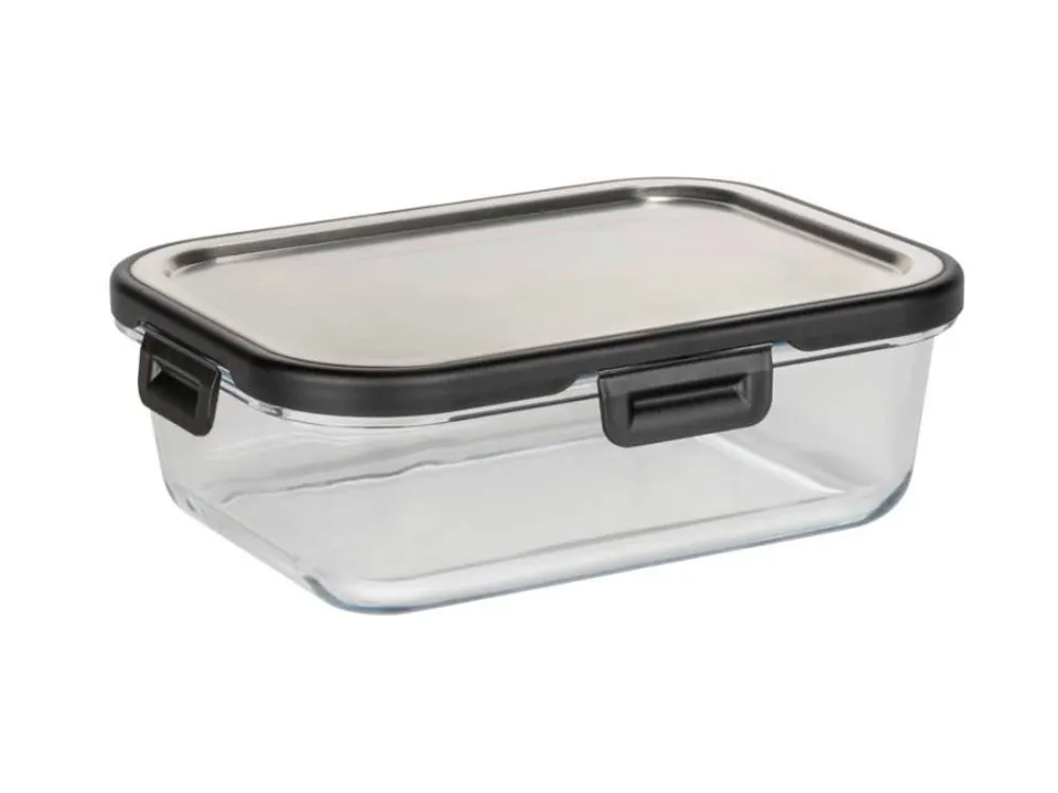 Scelto Dai Clienti Contenitore per alimenti in vetro acciaio 1 l coperchio in acciaio inox