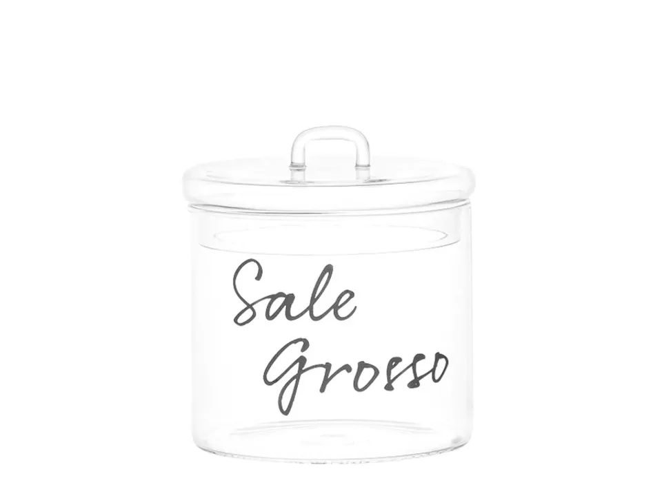 Compra Online Barattolo sale grosso in nero, ø 12 cm