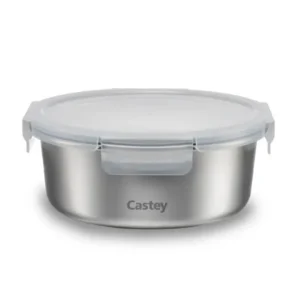 Contenitore rotondo per microonde in acciaio inox - 1500 ml Promozione