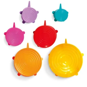 Set 6 coperchi salvafreschezza in silicone Consegna Rapida