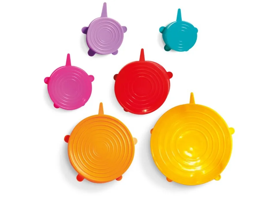 Set 6 coperchi salvafreschezza in silicone Consegna Rapida