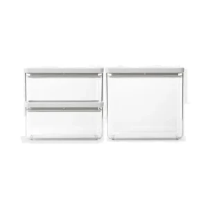 Tasty+, set 3 barattoli impilabili, light grey Quantità Limitata