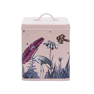 Sconto Allegria, barattolo quadro 14x14x16 cm - rosa