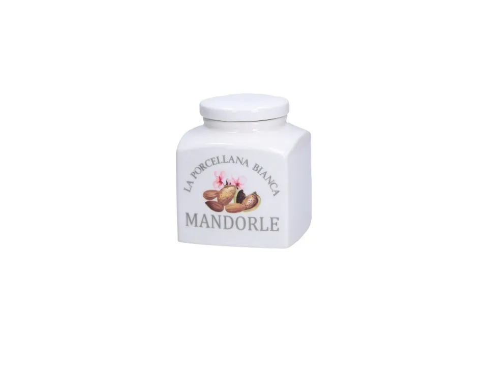 Conserva, barattolo mandorle 9,5x9,5xh11,5 cm, 500 cc Occasione