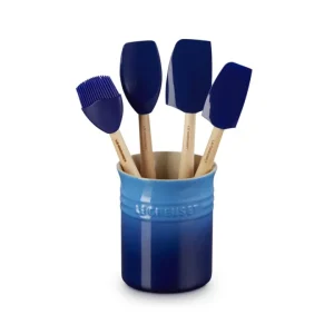 Prezzo Scontato Craft, set contenitore spatole + 4 spatole - azure blu