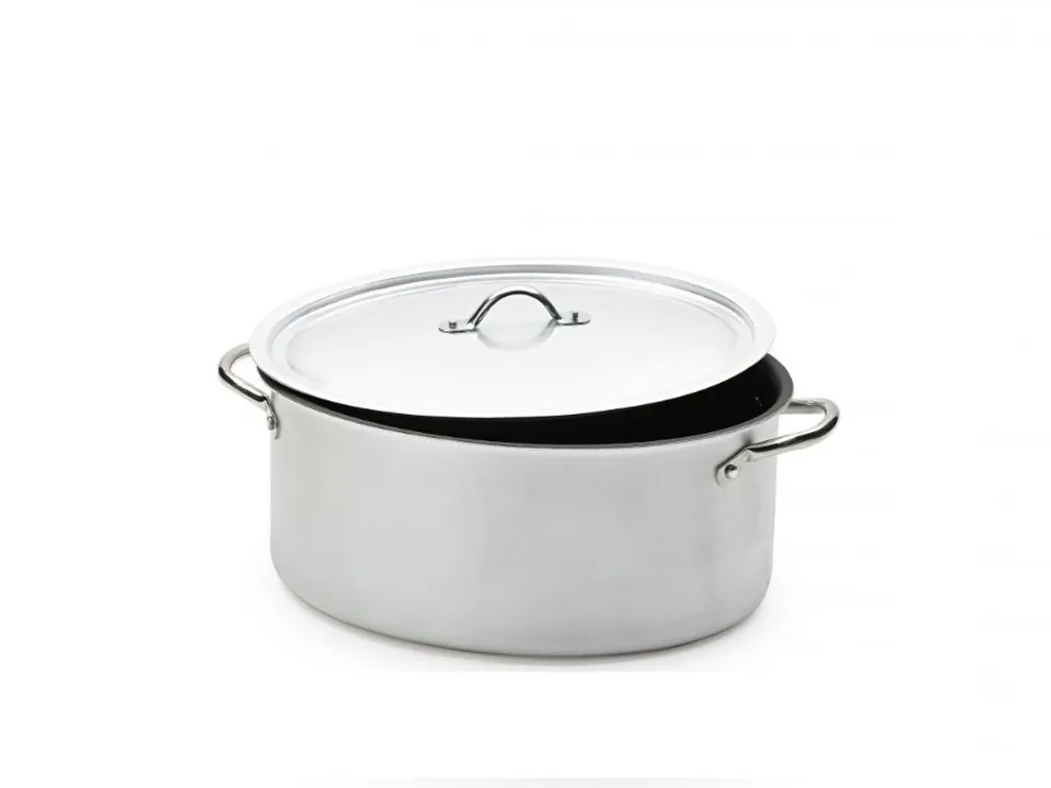 Promo Stagionale Casseruola ovale con coperchio, alluminio teflon