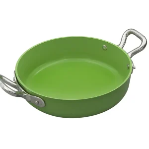 Tegame 2 manici, antiaderente interno/esterno, alluminio 3 mm, ø 16 cm - verde Prezzo Di Fabbrica
