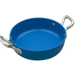 Sconto Tegame 2 manici, antiaderente interno/esterno, alluminio 3 mm, ø 16 cm - blu