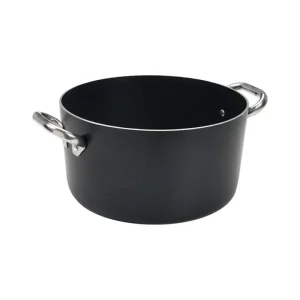 Casseruola antiaderente alblack alta in alluminio 3mm 2 maniglie - ø32 Esclusivo