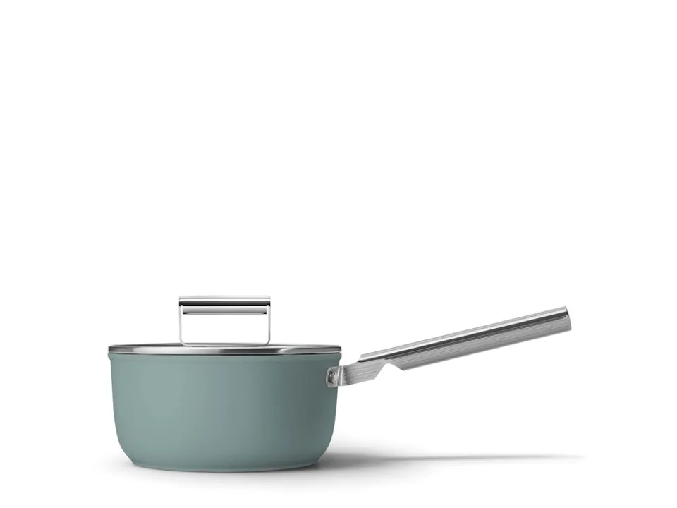Prezzo Conveniente Casseruola a un manico con coperchio, 50‘s style, ø 20 cm, verde smeraldo