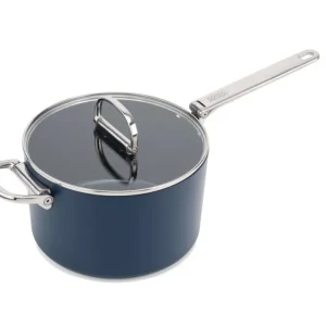 Space, casseruola alta antiaderente, ø 23 cm, 1 manico, con coperchio, blu Offerta Speciale