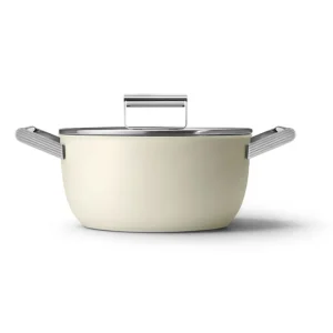 Must-Have Casseruola 2 manici con coperchio, 50‘s style, ø 24 cm, crema