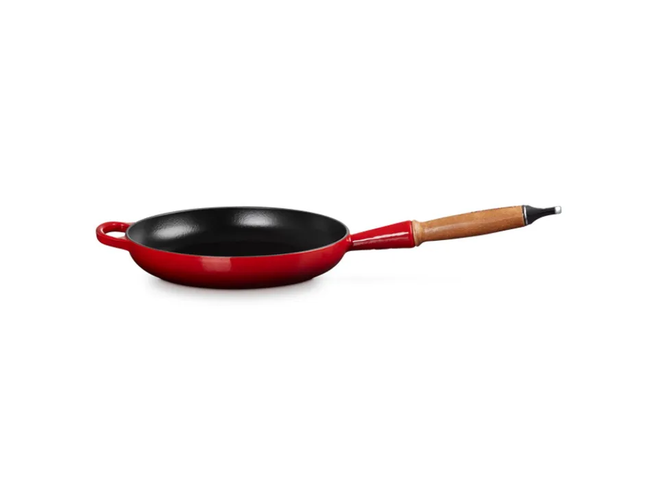 Evolution, padella con manico in legno in ghisa vetrificata 24 cm - ciliegia Promozione
