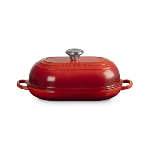 Offerta Lampo Cocotte ovale per pane in ghisa vetrificata 29 cm - ciliegia