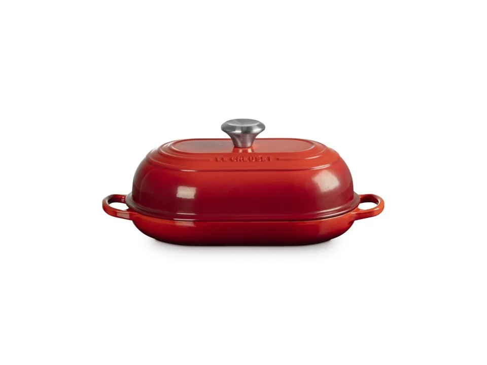 Offerta Lampo Cocotte ovale per pane in ghisa vetrificata 29 cm - ciliegia