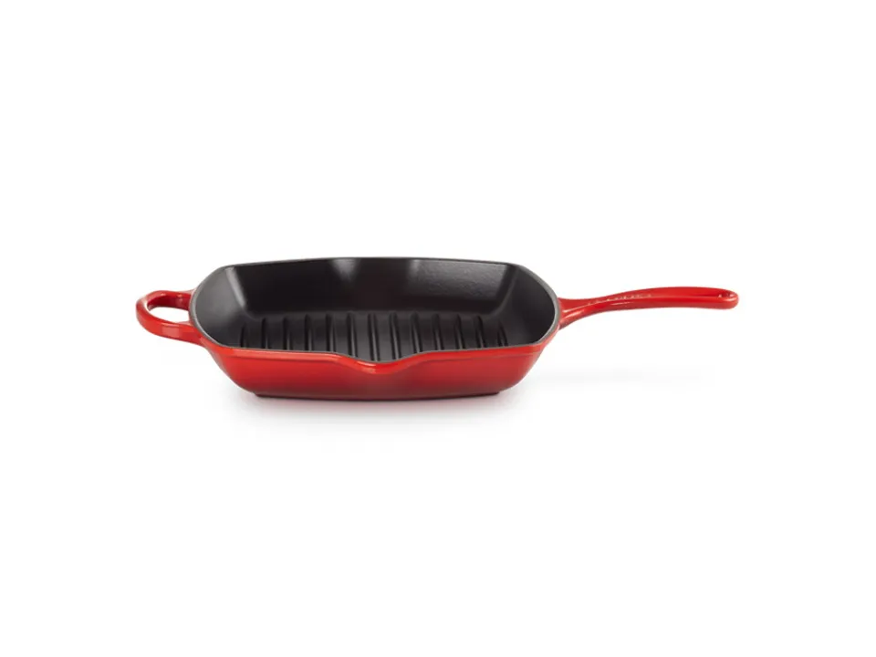 Subito Disponibile Evolution, bistecchiera skillet quadrata in ghisa vetrificata 26 cm - ciliegia