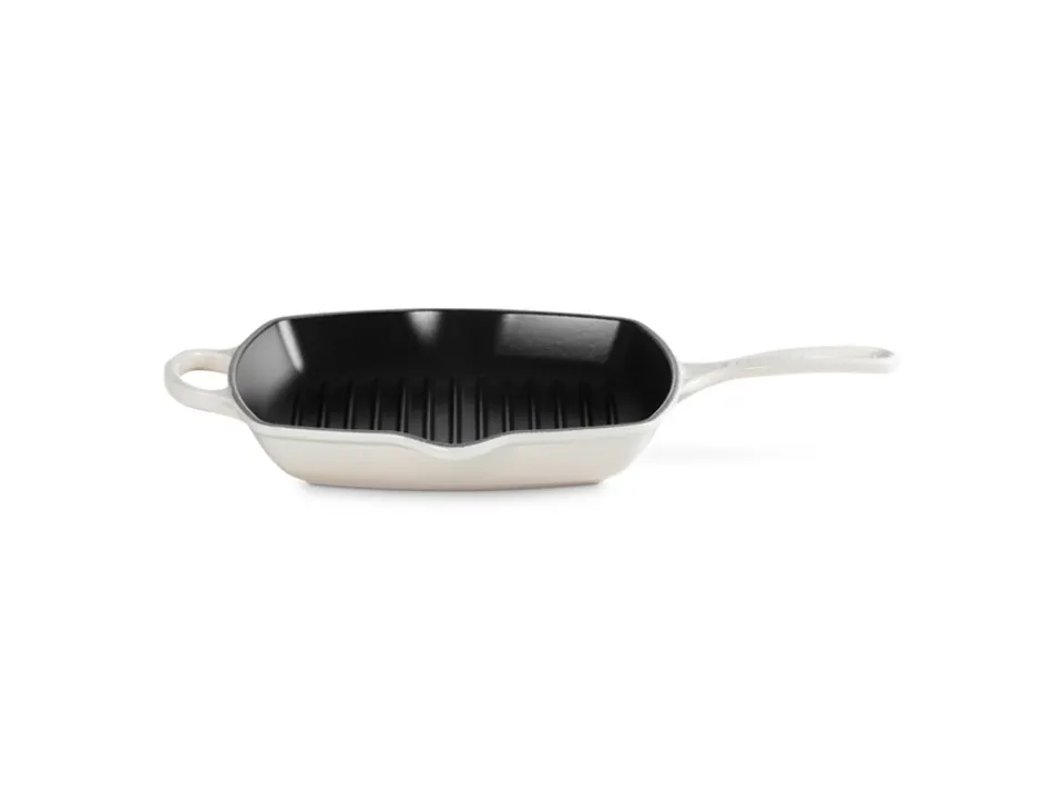 Offerta Limitata Evolution, bistecchiera skillet quadrata in ghisa vetrificata 26 cm - meringue