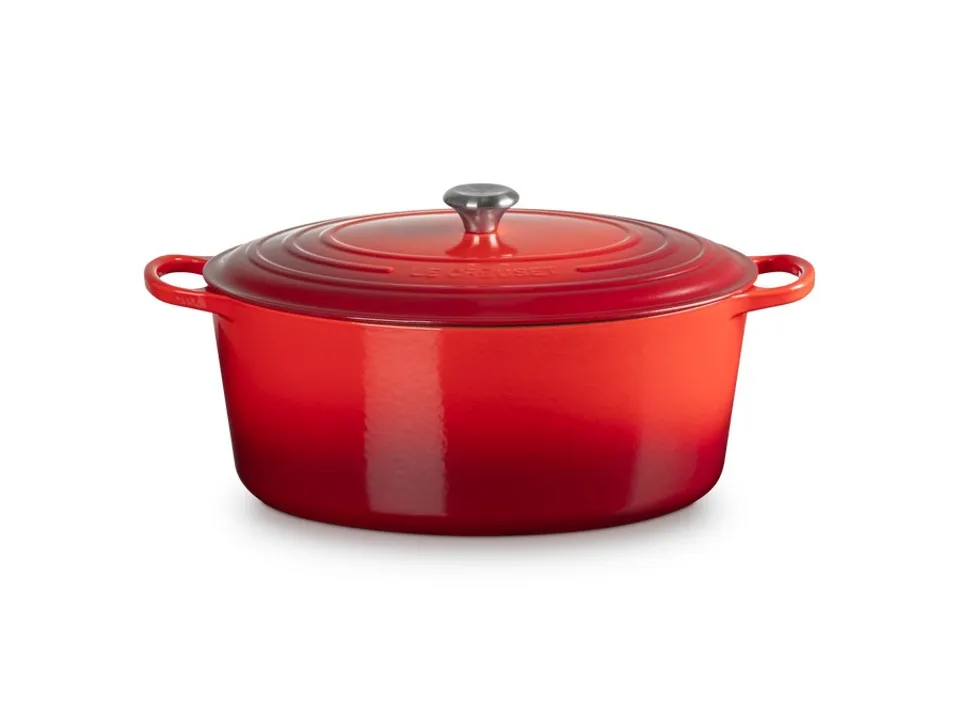 Subito Disponibile Evolution, cocotte ovale 40 cm in ghisa vetrificata - ciliegia