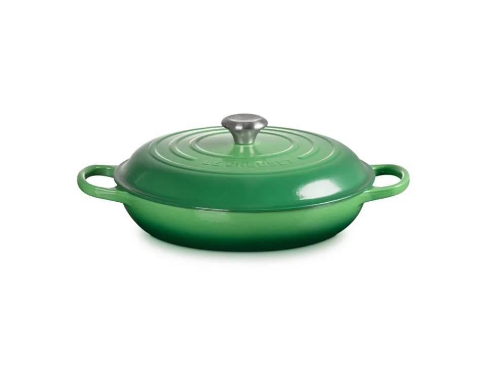 Evolution, tegame basso rotondo 28 cm in ghisa vetrificata - verde bamboo Subito Disponibile