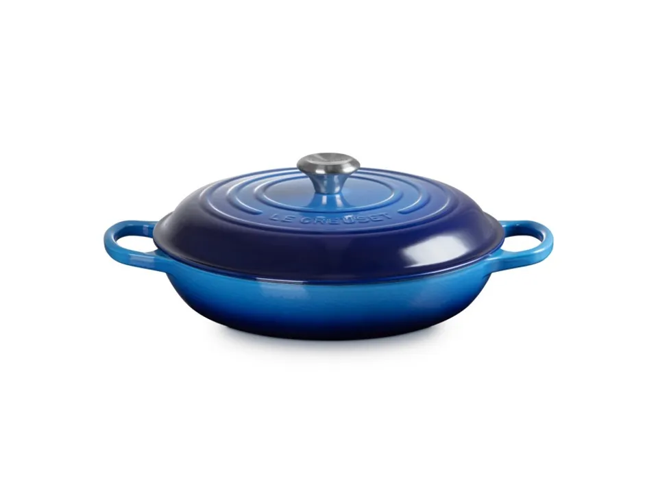 Evolution, tegame basso rotondo 28 cm in ghisa vetrificata - azure Offerta Lampo