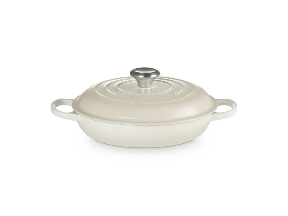 Evolution, tegame basso rotondo 28 cm in ghisa vetrificata - meringue Saldi
