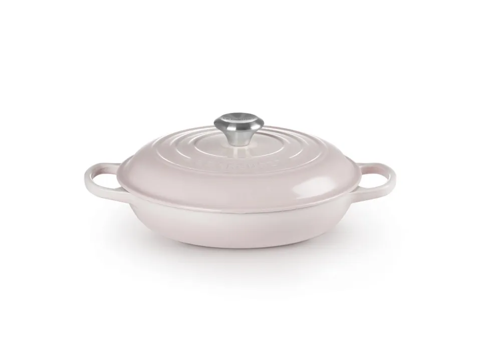 Evolution, tegame basso rotondo 28 cm in ghisa vetrificata - shell pink Affare