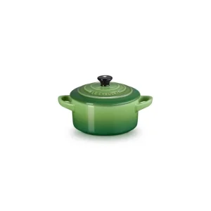 Mini cocotte rotonda in gres vetrificato 10 cm - verde bamboo Saldi