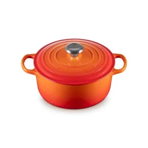 Spedito Oggi Evolution, cocotte rotonda 24 cm in ghisa vetrificata - arancio