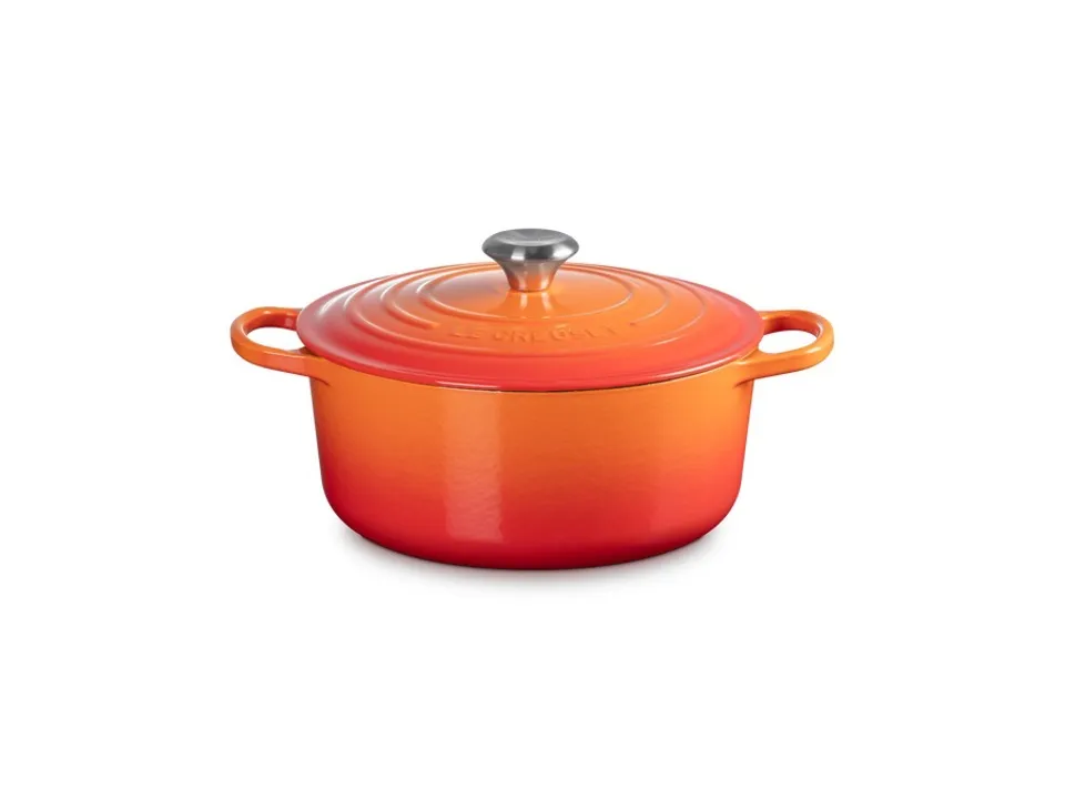 Economico Evolution, cocotte rotonda 26 cm in ghisa vetrificata - arancio