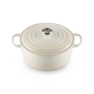A Buon Prezzo Evolution, cocotte rotonda 26 cm in ghisa vetrificata - meringue