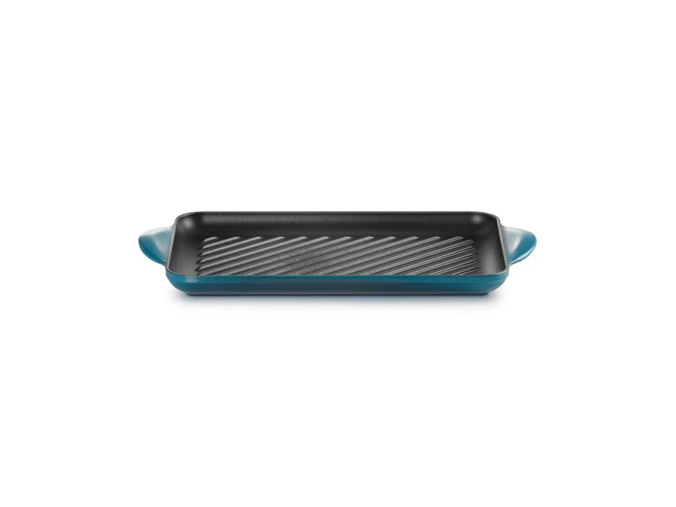 Tradition, grill rettangolare 32x22 cm in ghisa vetrificata - deep teal Bestseller