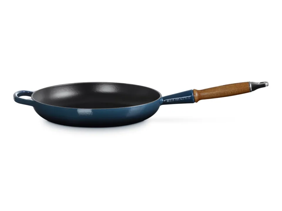 Evolution, padella con manico in legno in ghisa vetrificata 28 cm - nuit Promo Stagionale