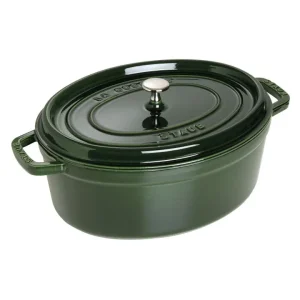 Di Tendenza Cocotte ovale verde basilico, 33 cm