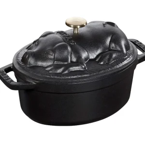 Cocotte ovale diam. 17 cm maialino nero Spedizione Espresso