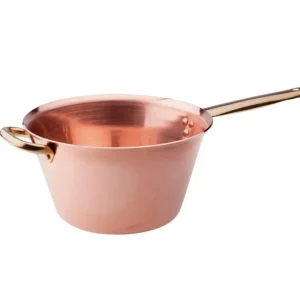 Ordina Subito Paiolo per polenta in rame "senza stagnatura" 2mm con manico e maniglia in ottone, ø 26 cm