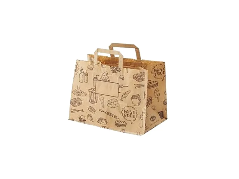 Spedito Oggi Confezione 50 shopper take away - 32+21x27 cm