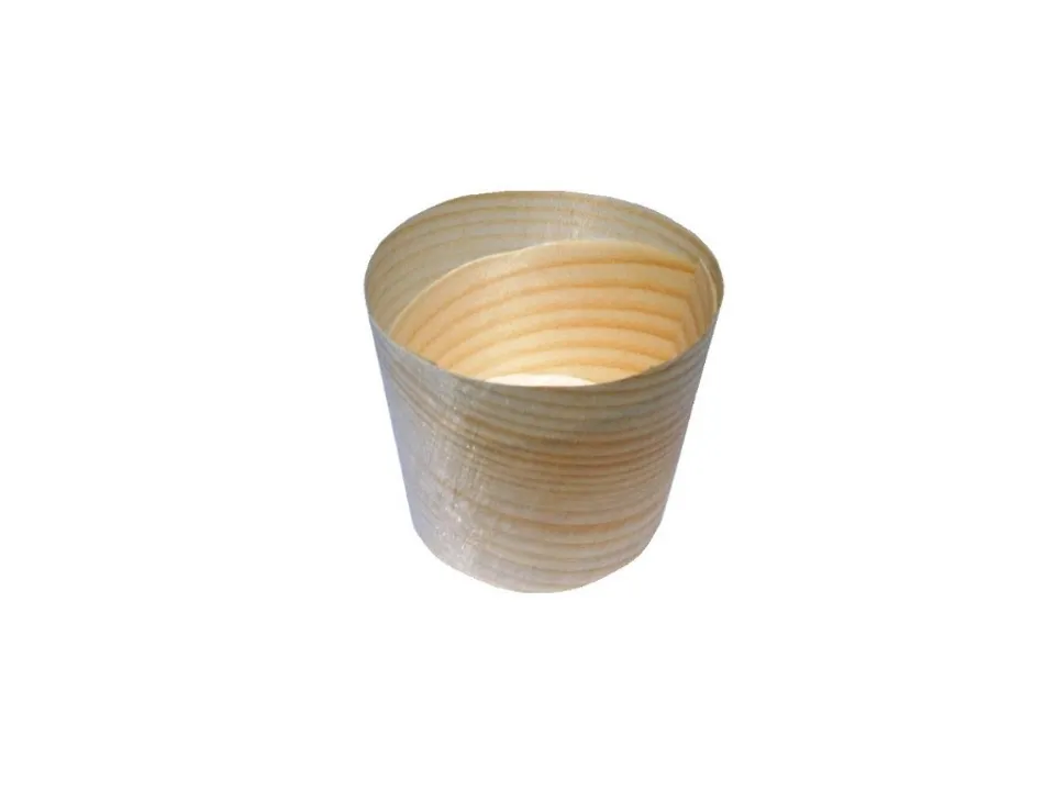 Vendita Finale Vaschetta alta in legno, ø4,5x4,3 cm, 100 pezzi