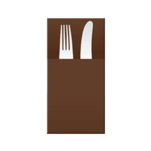 Linen, confezione 500 tovaglioli pocket 40x40, caffè Super Prezzo