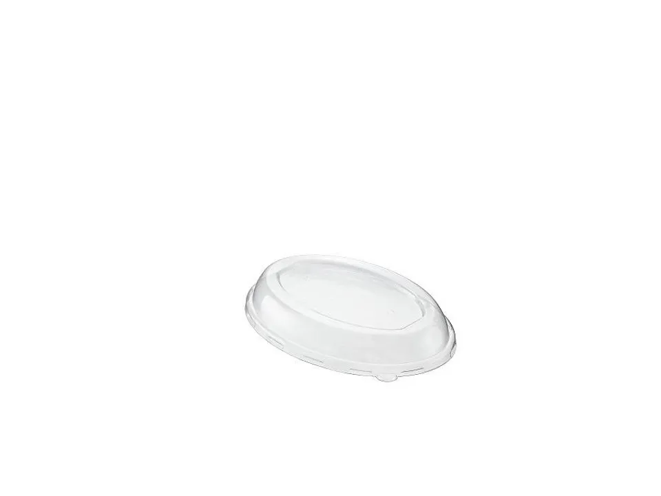 Coperchio in pet trasparente per ciotola ovale - cm 21x14x3.5h - 50 pz. Economico