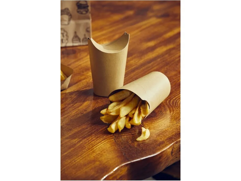 Reso Gratuito Box per fritti, kraft/pe avana
