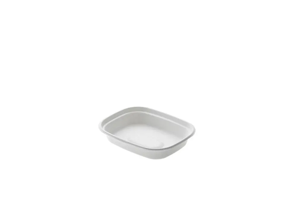 Contenitore rettangolare in polpa 1100ml - cm 23.1x18.2x4.3h - 50 pz Popolare