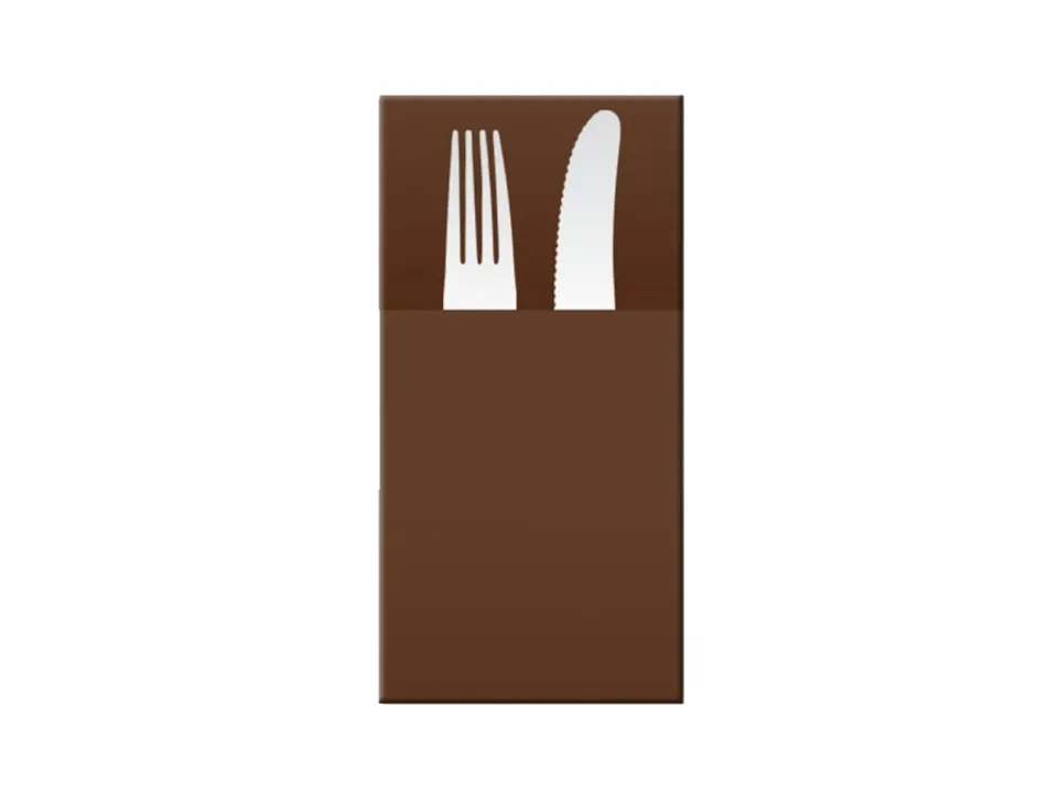 Prezzo Conveniente Linen, tovagliolo pocket 40x40, caffè, 25 pz