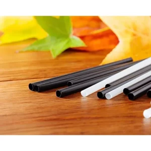 Cannucce nere in pla, biodegradabili e compostabili 16 cm - 500 pz Occasione Imperdibile
