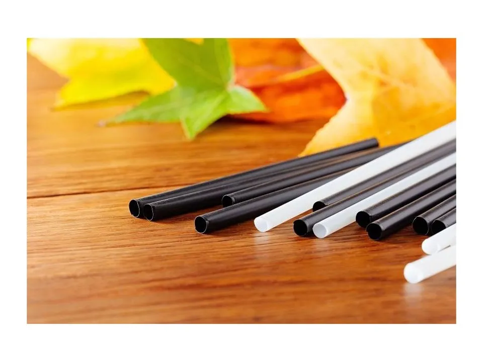 Cannucce nere in pla, biodegradabili e compostabili 16 cm - 500 pz Occasione Imperdibile